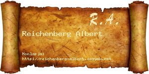 Reichenberg Albert névjegykártya
